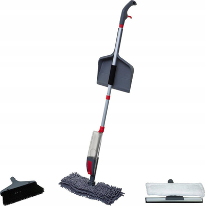 Set pastrimi 3n1 5five Simple Smart, leckë mikrofibre, rezervuar uji, gri