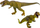 Set figura dinosauri Tyrannosaurus, 2 copë, PVC, shumëngjyrëshe