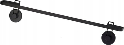 Mbajtës peshqiri Bathroom Solutions, metal me kupa thithëse, 60 cm, i zi