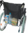Çantë për karrocë invalidi dhe rollator, rrjetë elastike, me shirita reflektues, e zezë