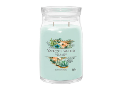 Qiri aromatik Yankee Candle Signature Glass Large Aloe & Agave, 567 g
