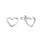 Vathë argjendi Beneto Hearts AGUP2315L, 925, formë zemre, argjend