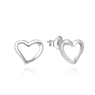 Vathë argjendi Beneto Hearts AGUP2315L, 925, formë zemre, argjend