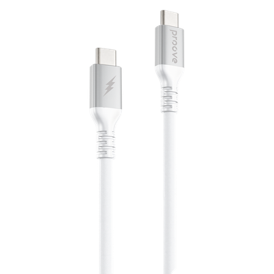 Kabllo karikimi Proove ReGen Silicone Type-C në Type-C, 60W, 1m, e bardhë