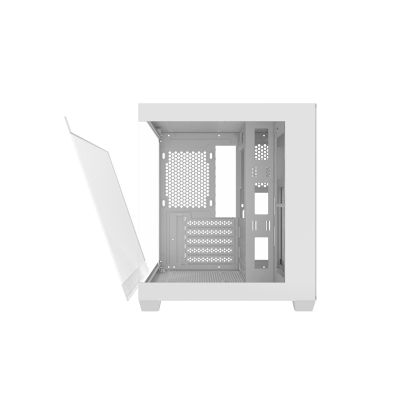 Kuti kompjuteri Darkflash C275P, M ATX, xham i temperuar, e bardhë