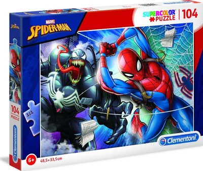 Puzzle Clementoni Supercolor Spider-Man, 48.5 x 33.5 cm, 104 pjesë