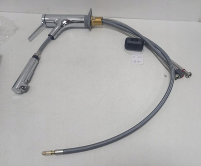 Кујнска батерија Hansgrohe Zesis M33 150, извлекувачка рачка, 2 начина на прскање, хром