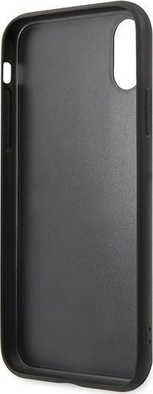 Kapak telefoni Karl Lagerfeld KLHCPXSAKICKCBK për iPhone X / XS, hardcase Saffiano Ikonik Karl dhe Choupette, i zi