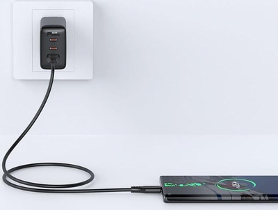 Kabllo USB Acefast USB A në USB C, 1.2 m, 3A, e zezë