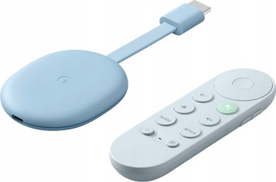 Adapter multimedia Google Chromecast, 4K HDR, Google TV, blu