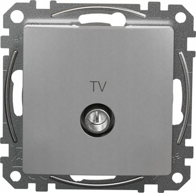 Prizë fundore TV Schneider Electric Sedna Design, 4 dB, montim i fshehtë, alumini argjendtë