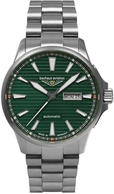 Рачен часовник Bauhaus Aviation Titanium 2862M4, 42mm, титаниум, сребрена боја