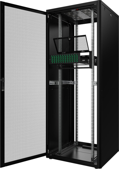 Kuti rack Lanview 3U, 19", për siguri, e zezë