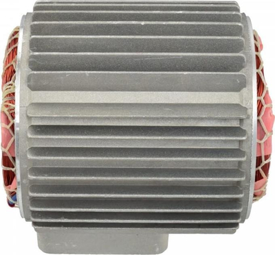 Stator motori elektrik, bërthamë metalike, mbështjellje bakri, gri