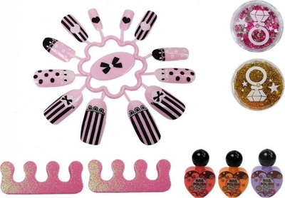 Set manikyri për fëmijë Lean Sport Nail Making Set Dryer Glitter, me tharëse, llakë dhe shkëlqyes, shumëngjyrësh