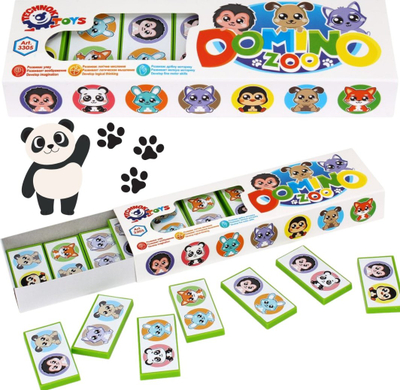 Lojë domino TechnoK Domino Zoo 3305, 28 elemente, plastike, shumëngjyrëshe