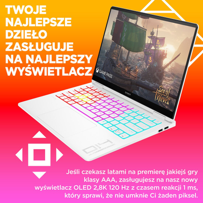 Laptop HP OMEN 14-fb0030nw, 14", Intel 185H, 32 GB RAM, 1 TB SSD, NVIDIA GeForce RTX 4070, i bardhë