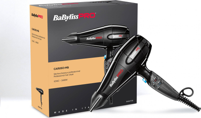 Tharëse flokësh BaBylissPRO BAB6970IE Caruso HQ, 2400W, motor AC profesionist, e zezë