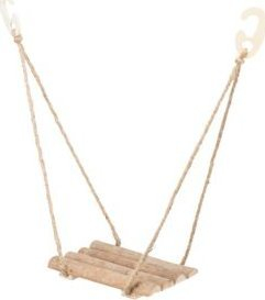 Shil për zogj Trixie Swing, dru pishe, 19.5 x 19.5 x 27 cm, ngjyrë druri natyrale