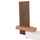 Set mobilje TV Dort HM18076.01, melaminë 249.5cm, me rafte muri, sonoma e bardhë