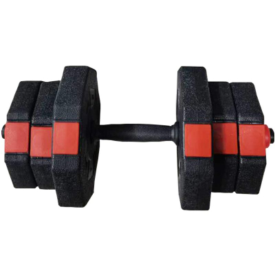Set hantelash EB Fit 1033419, 2 x 10 kg, i rregullueshëm, i zi me të kuqe