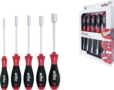 Set kaçavidash për dado Wiha SoftFinish, 5 copë, çelik krom vanadium