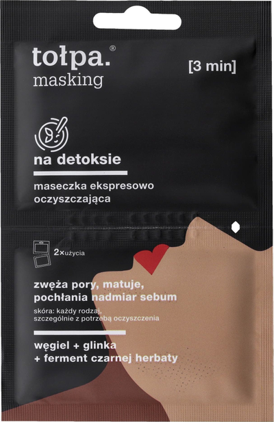 Maskë fytyre pastruese Tołpa Masking Detox, 2x5 ml