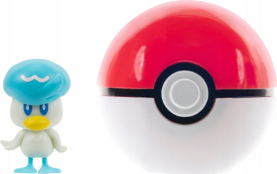 Lodër figurë Pokémon Clip N Go Quaxly, me Poké Ball, 5 cm, shumëngjyrëshe
