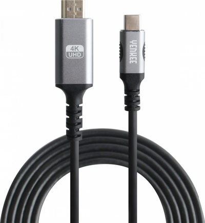 Kabllo USB-C në HDMI Yenkee YCU 0310, 1.5m, 4K 60Hz, zi-argjend