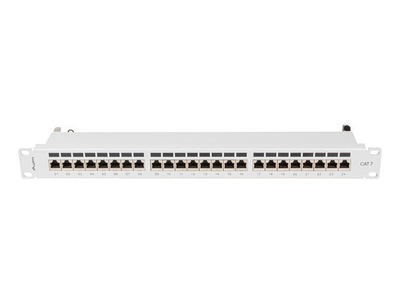 Patch panel Lanberg PPS7-1024-S, 24x RJ-45 Cat.7, 1U 19", gri