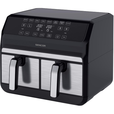 Fritezë Sencor SFR 9500SS, 8l (2x4l) e zezë / argjendi