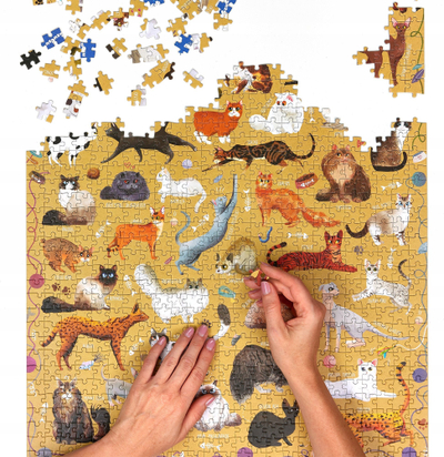 Puzzle Czuczu Puzzlove Cats, 1000 pjesë, 48 x 68 cm, shumëngjyrësh