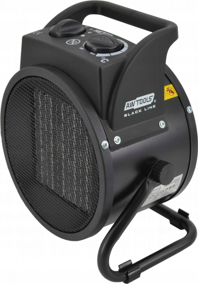 Ngrohës elektrik Awtools AW Tuba Ceramic HE3TC, 3kW, ventilator, i zi