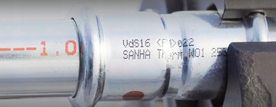 Tub çeliku Sanha Carbon Steel Press, i galvanizum, 22x1.5mm