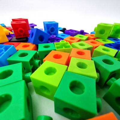 Lodra ndërtimi Woopie Mathematical Cube Blocks XL, 150 copë, edukative, shumëngjyrëshe