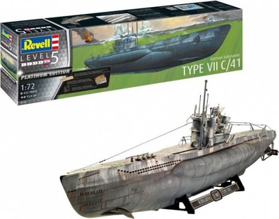 Model nënmarine Revell Type VII C/41, Platinum Edition, 1:72, gri