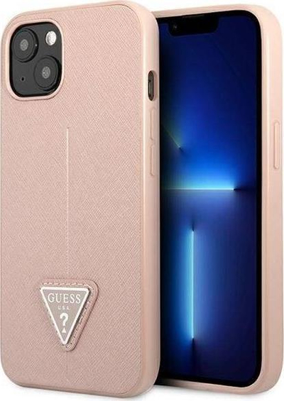 Mbulesë telefoni Guess GUHCP13SPSATLP, për iPhone 13 mini 5.4", hardcase Saffiano, rozë