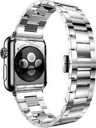 Byzylyk metalik për Apple Watch, çelik inox, 38/40/41mm, ngjyrë argjendi