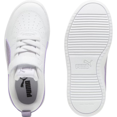 Детски спортски патики Puma Rickie AC+ PS, бели со виолетова боја