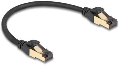 Kabllo rrjeti Delock RJ45 Cat.6A, S/FTP, 0.30m, e zezë