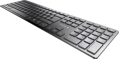 Tastierë CHERRY KW 9100 SLIM, wireless RF dhe Bluetooth, QWERTY UK, e zezë
