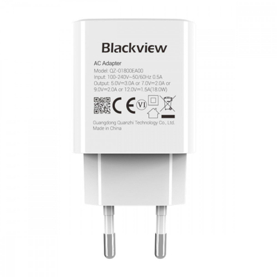 Полнач за мрежа Blackview, USB Type C, 18W Fast Charge, бел