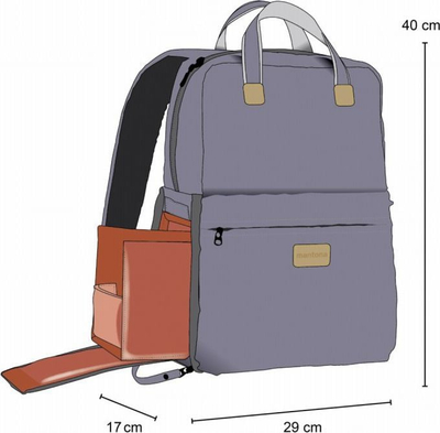 Çantë shpine Mantona Urban Companion 21345, për laptop, urbane, e zezë