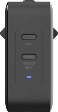 Karikues muri V7 ACUSBC65WGAN, 65W, 2x USB C PD GaN, i zi