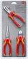 Set elektrik Knipex 00 31 30 BK V03, 3 pjesë, vegla VDE, i kuq