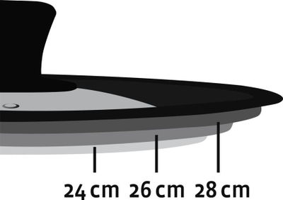 Kapak universal tenxhere Xavax Universal Pot Lid Large, 24 28 cm, qelq me silikon, transparent