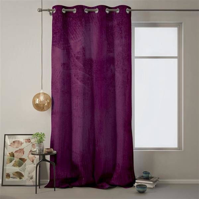 Perde AmeliaHome Velvet, me unaza, 140x270 cm, ngjyrë kumbulle