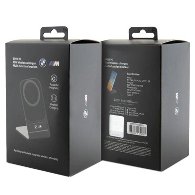 Karikues wireless BMW M Edition MagSafe, 15W, me stendë, i zi