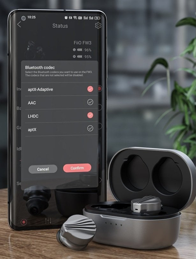 Kufje FiiO FW3 TWS, Hi Fi, 21 orë bateri, të zeza