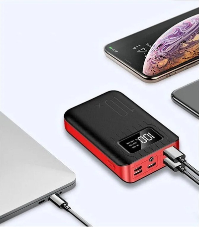 Powerbank Viking GO10, 10000mAh, ekran LED, i bardhë